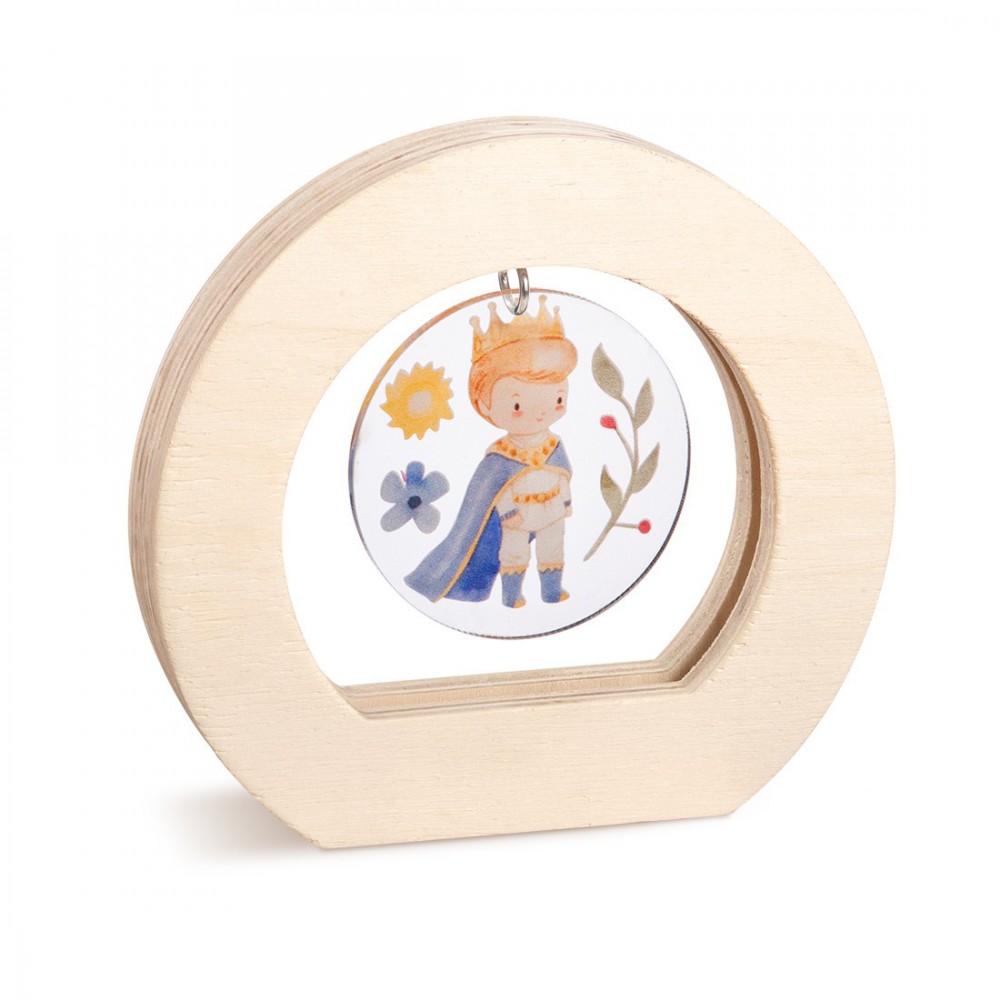 Ξύλινο Οβάλ Καδράκι με Plexi 