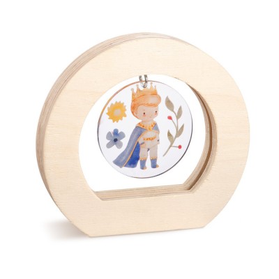 Ξύλινο Οβάλ Καδράκι με Plexi