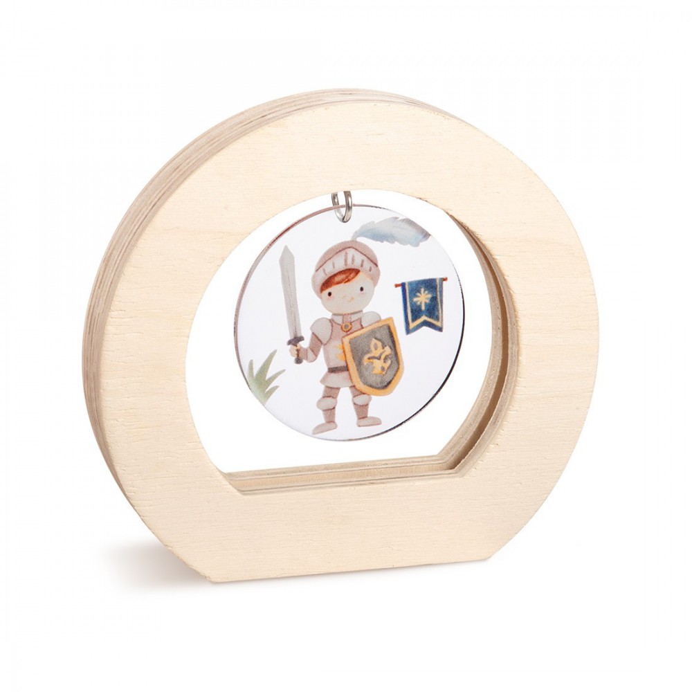 Ξύλινο Οβάλ Καδράκι με Plexi 