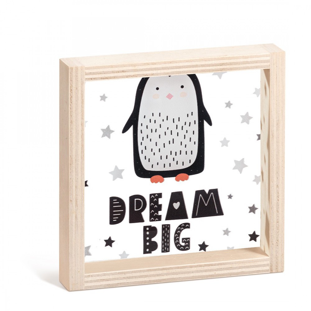 Ξύλινο Καδράκι με Plexi 