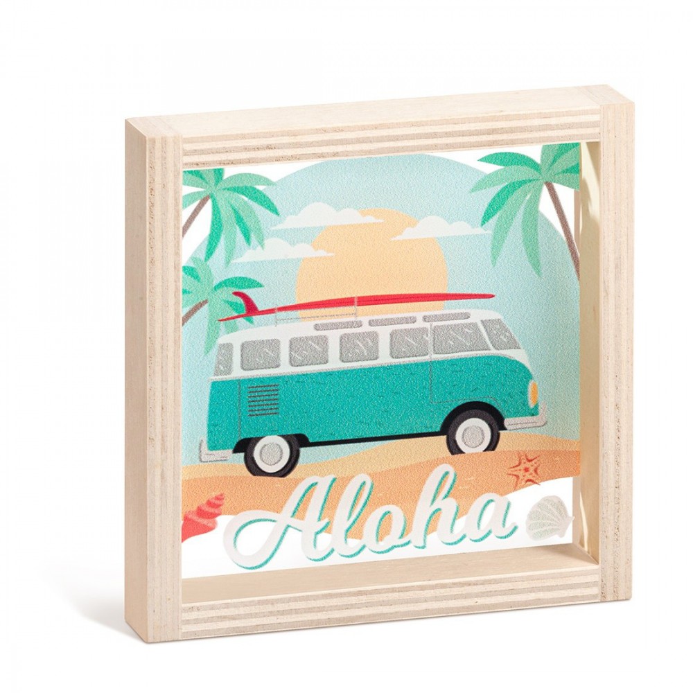 Ξύλινο Καδράκι με Plexi 