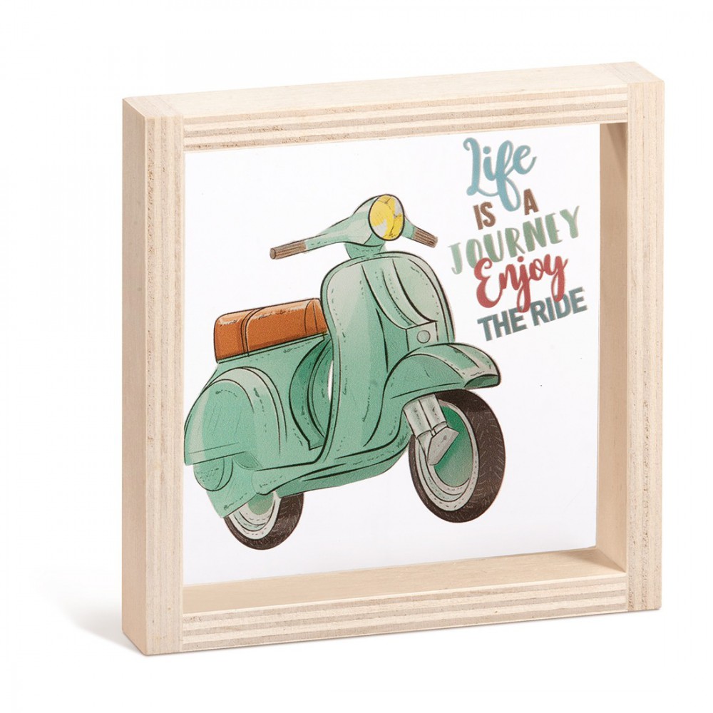 Ξύλινο Καδράκι με Plexi 