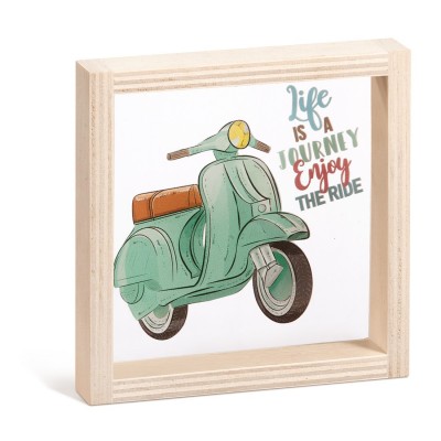 Ξύλινο Καδράκι με Plexi