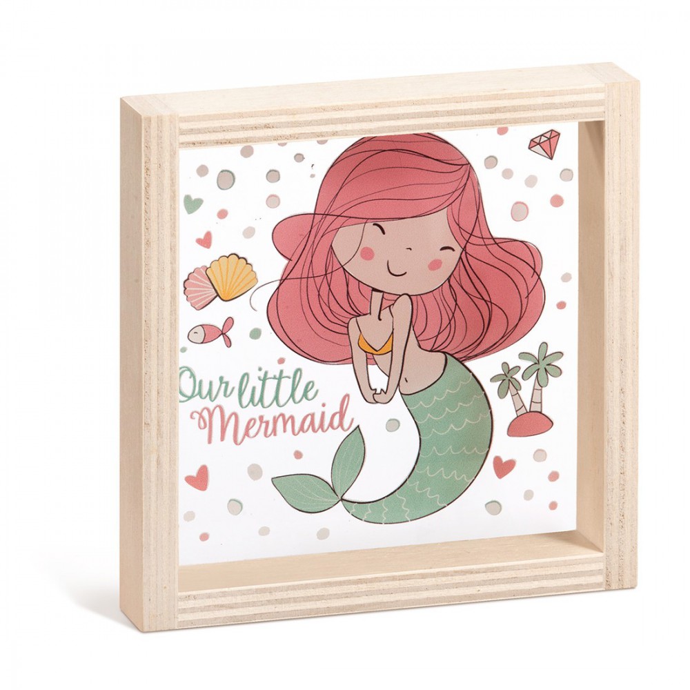 Ξύλινο Καδράκι με Plexi 