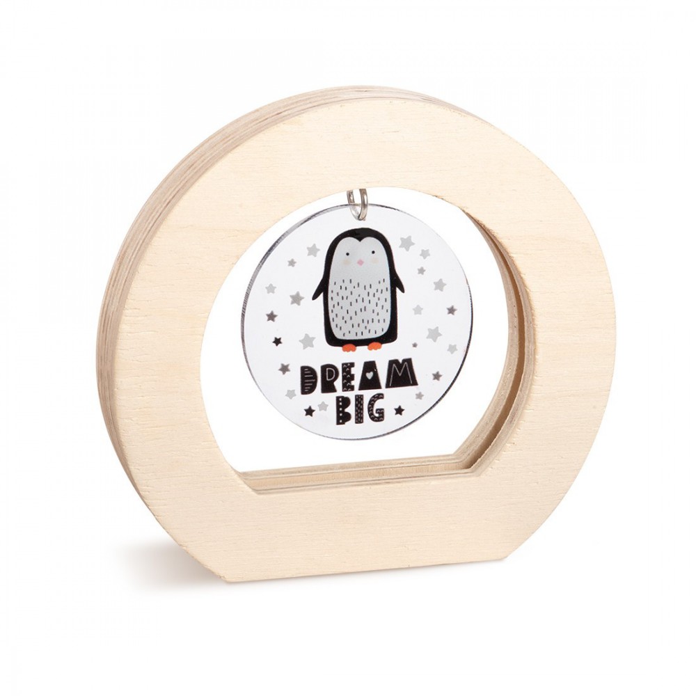 Ξύλινο Οβάλ Καδράκι με Plexi 