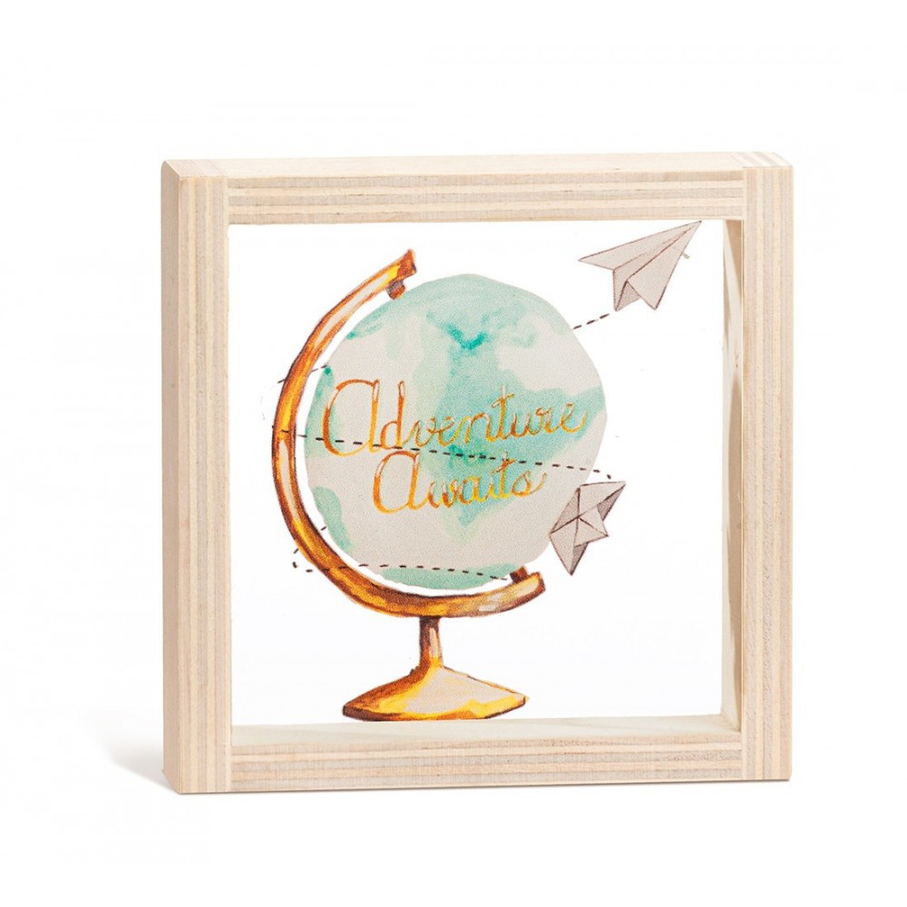 Ξύλινο Καδράκι με Plexi 