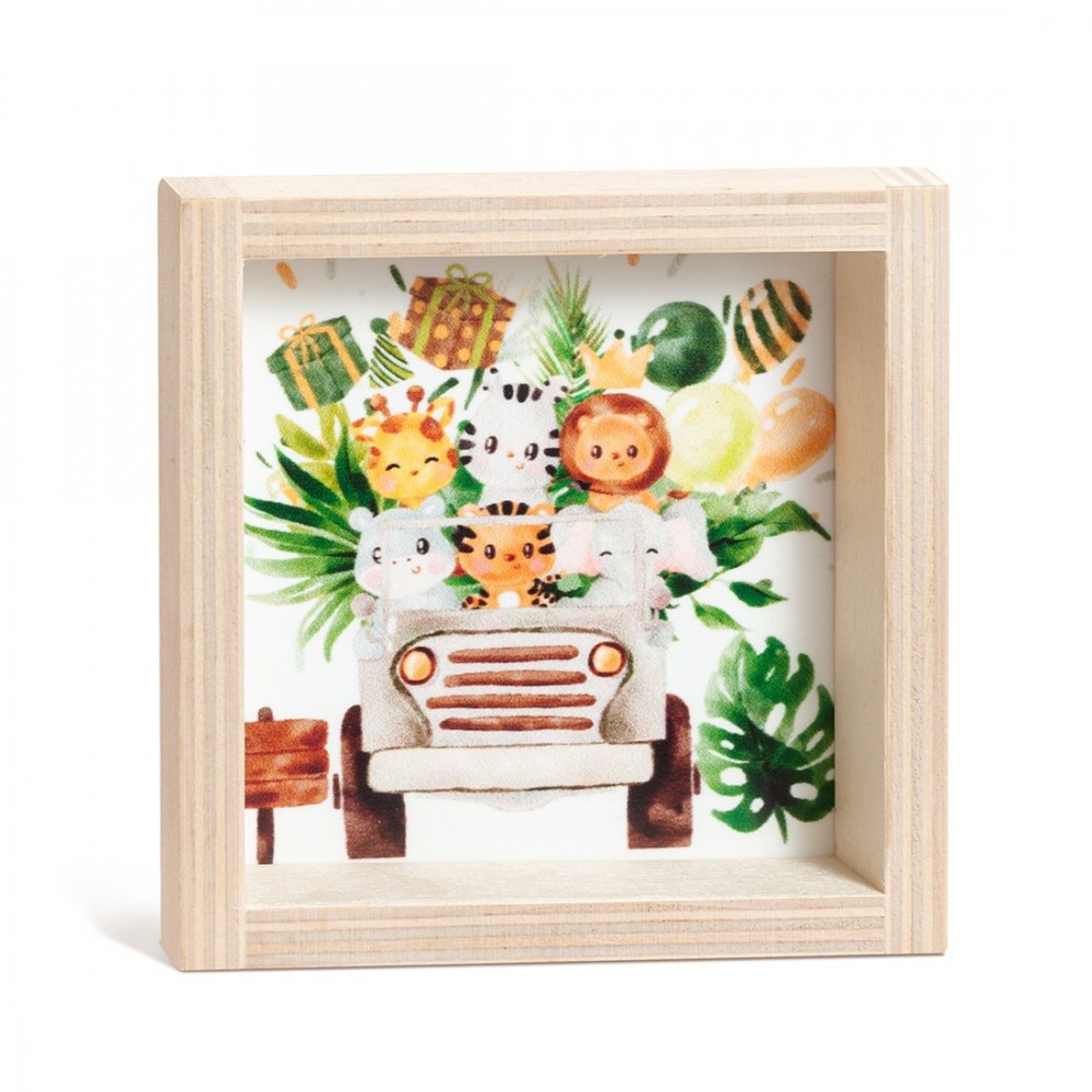 Ξύλινο Καδράκι με Plexi 