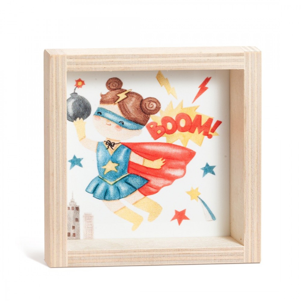 Ξύλινο Καδράκι με Plexi 