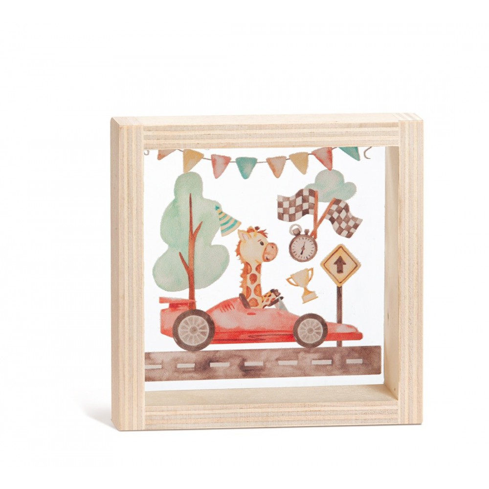 Ξύλινο Καδράκι με Plexi 