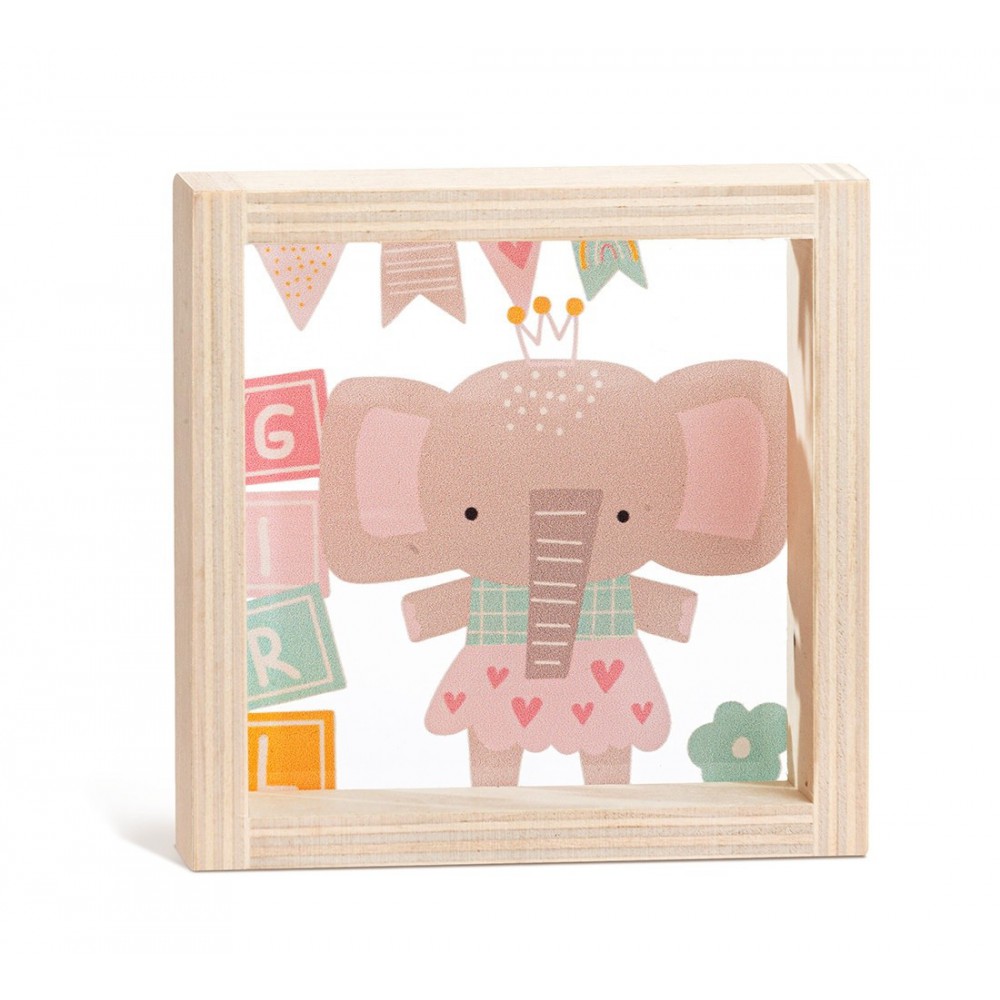 Ξύλινο Καδράκι με Plexi 