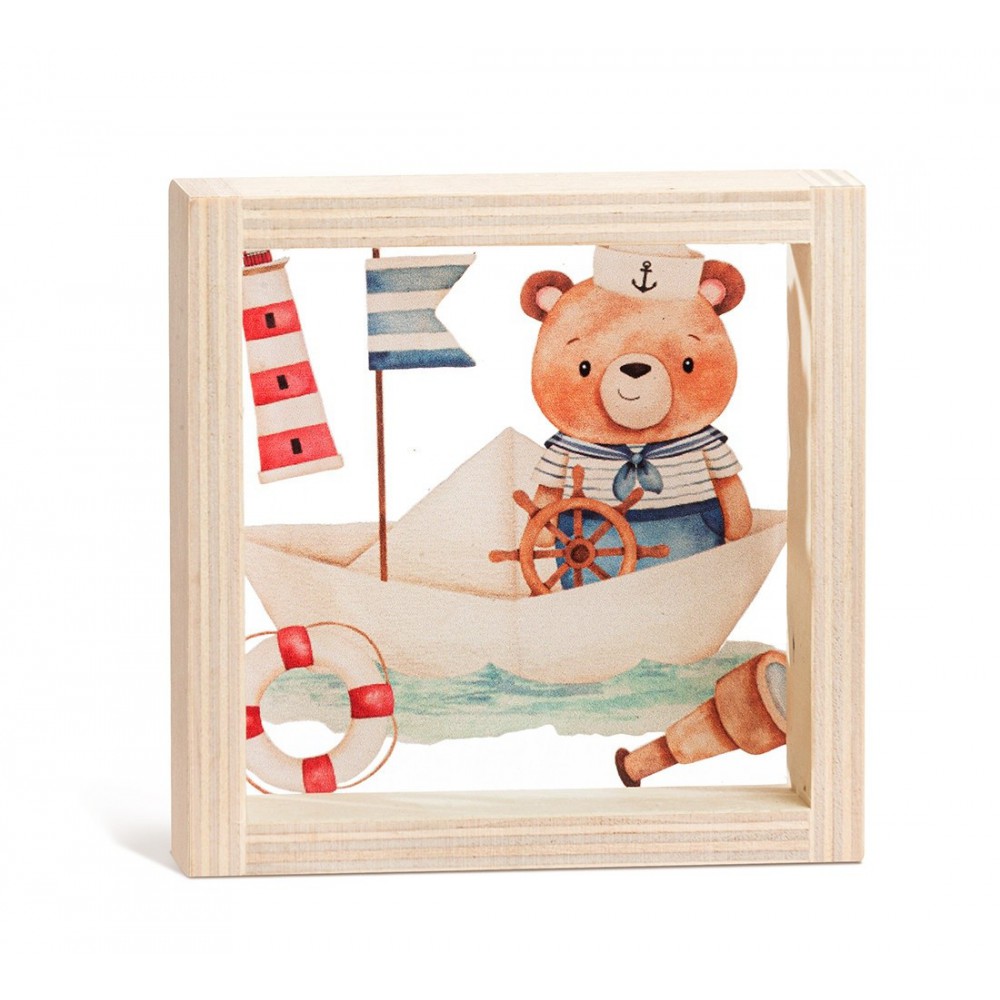 Ξύλινο Καδράκι με Plexi 