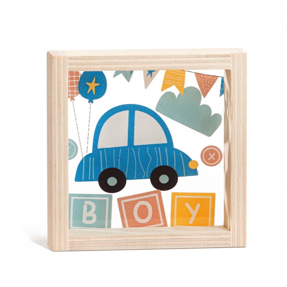 Ξύλινο Καδράκι με Plexi 