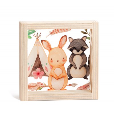 Ξύλινο Καδράκι με Plexi