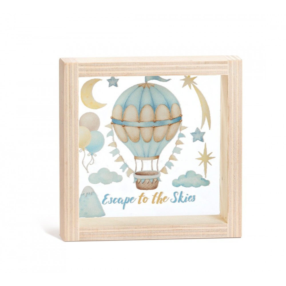 Ξύλινο Καδράκι με Plexi 