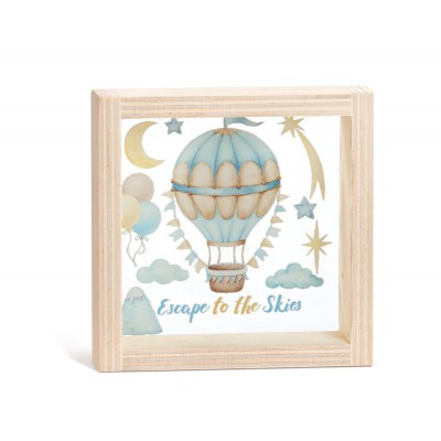 Ξύλινο Καδράκι με Plexi