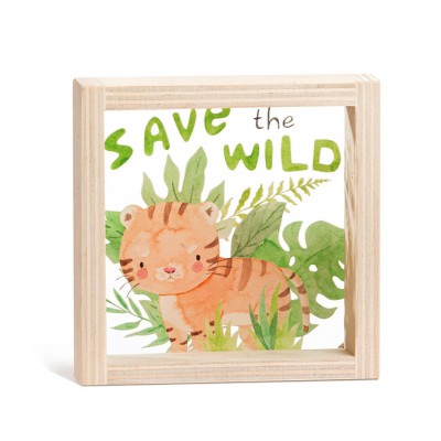 Ξύλινο Καδράκι με Plexi