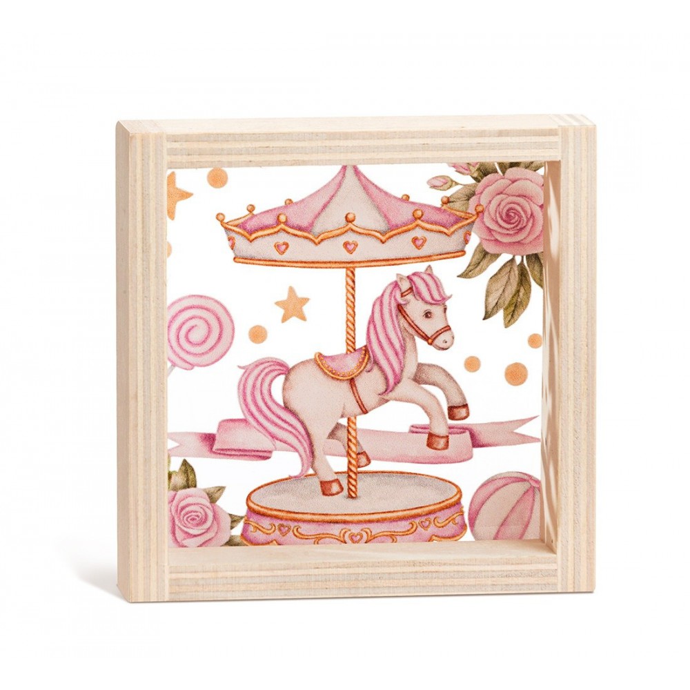 Ξύλινο Καδράκι με Plexi 