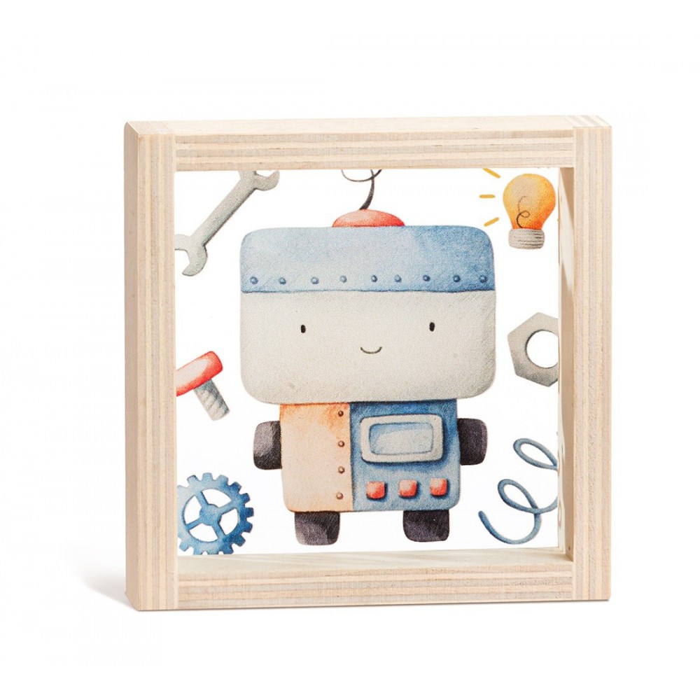 Ξύλινο Καδράκι με Plexi 