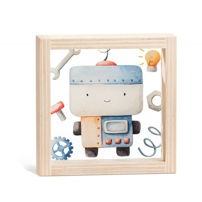 Ξύλινο Καδράκι με Plexi