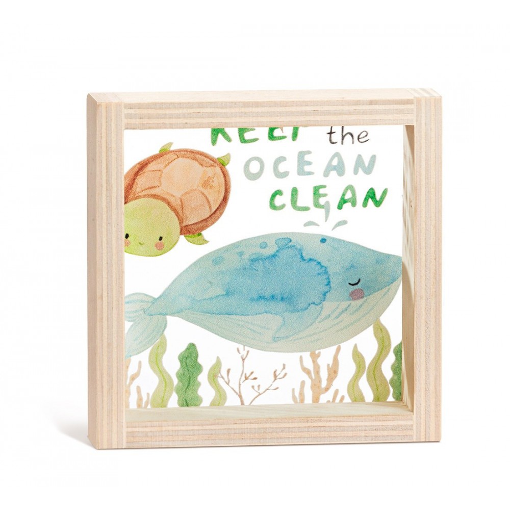 Ξύλινο Καδράκι με Plexi 