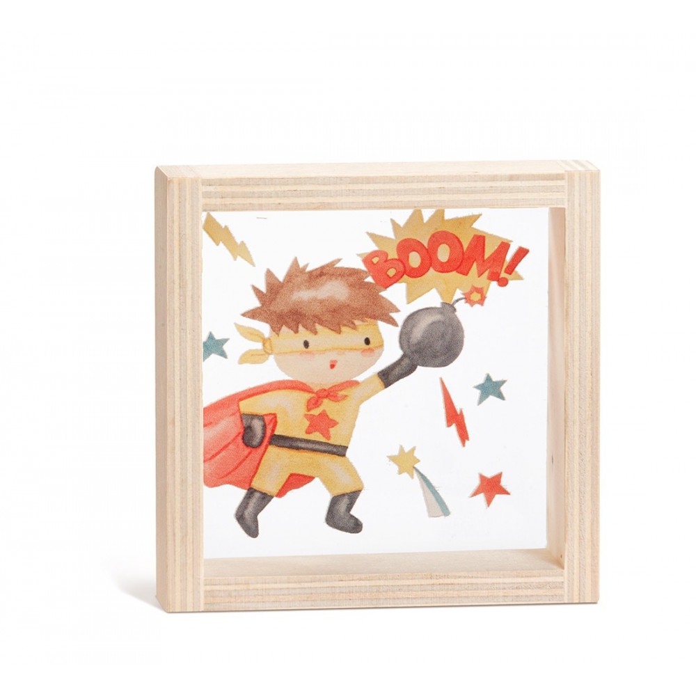 Ξύλινο Καδράκι με Plexi 