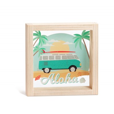 Ξύλινο Καδράκι με Plexi