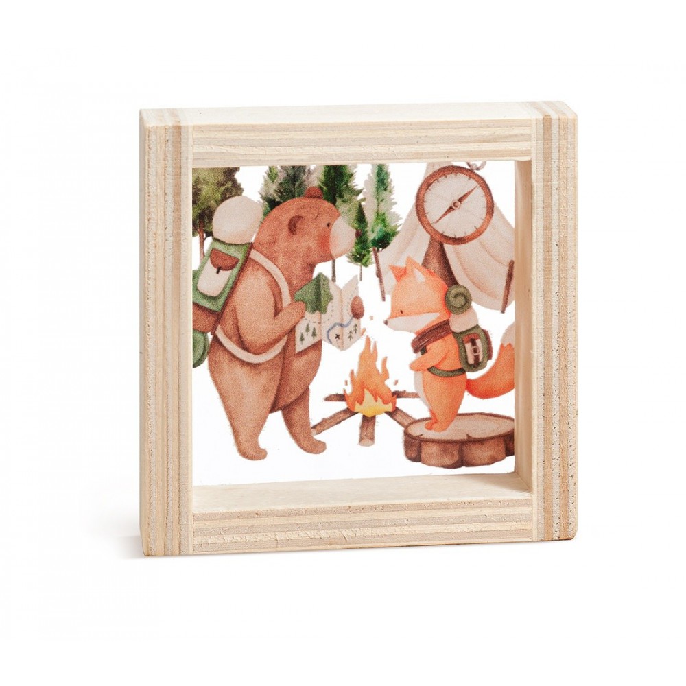 Ξύλινο Καδράκι με Plexi 