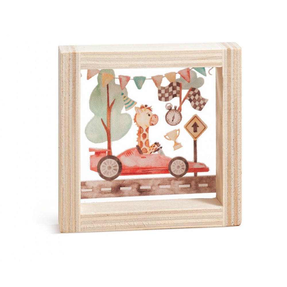 Ξύλινο Καδράκι με Plexi 