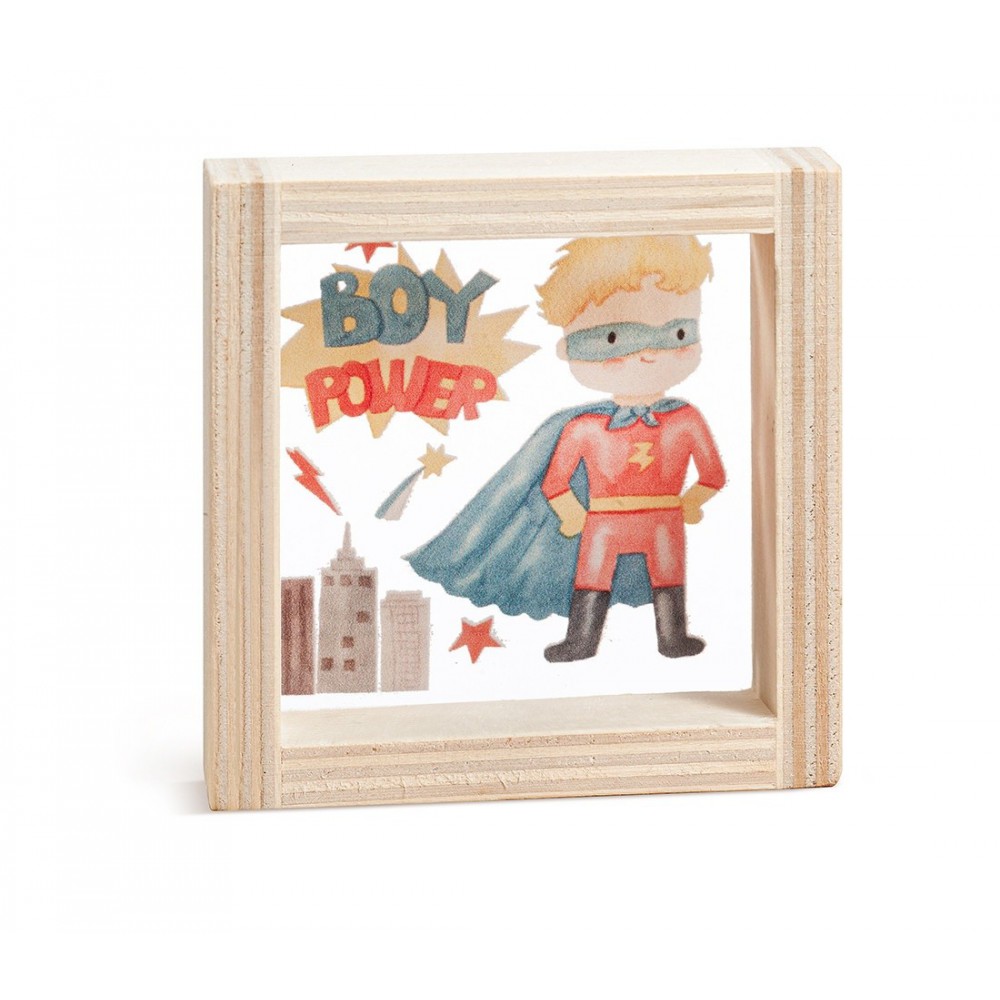 Ξύλινο Καδράκι με Plexi 