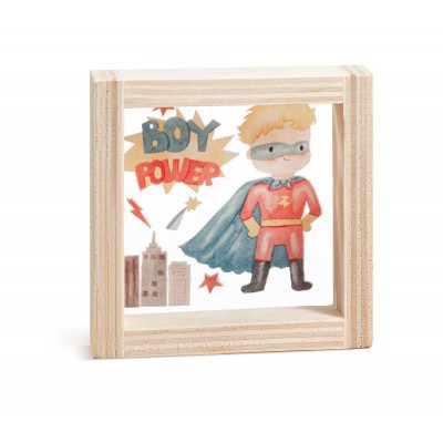 Ξύλινο Καδράκι με Plexi