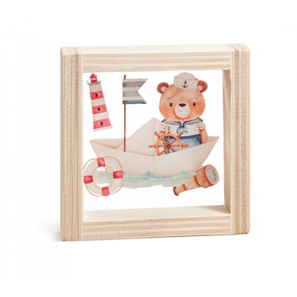 Ξύλινο Καδράκι με Plexi 