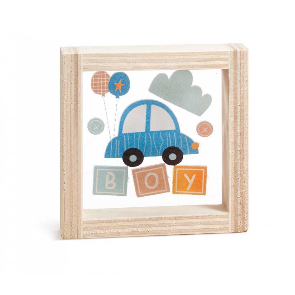 Ξύλινο Καδράκι με Plexi 