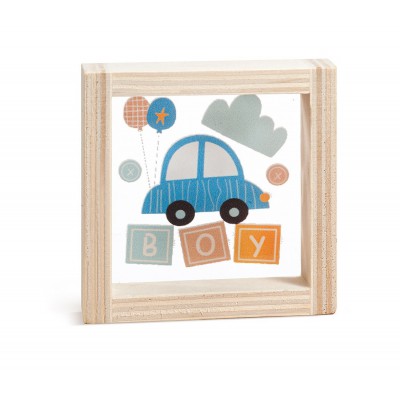 Ξύλινο Καδράκι με Plexi