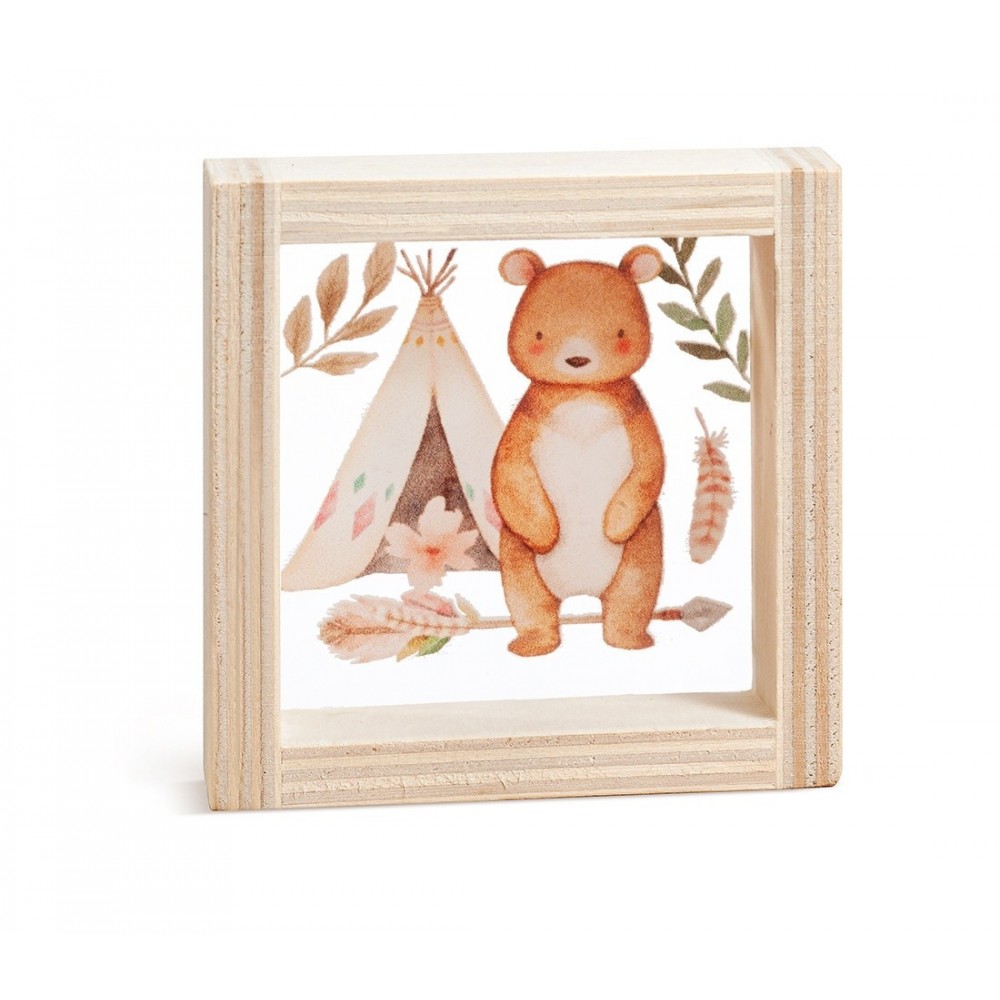 Ξύλινο Καδράκι με Plexi 