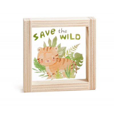 Ξύλινο Καδράκι με Plexi