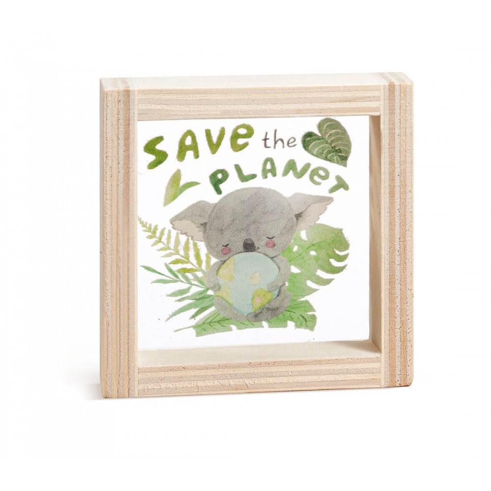 Ξύλινο Καδράκι με Plexi 