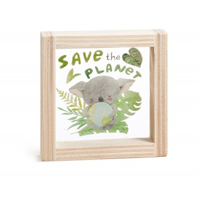 Ξύλινο Καδράκι με Plexi