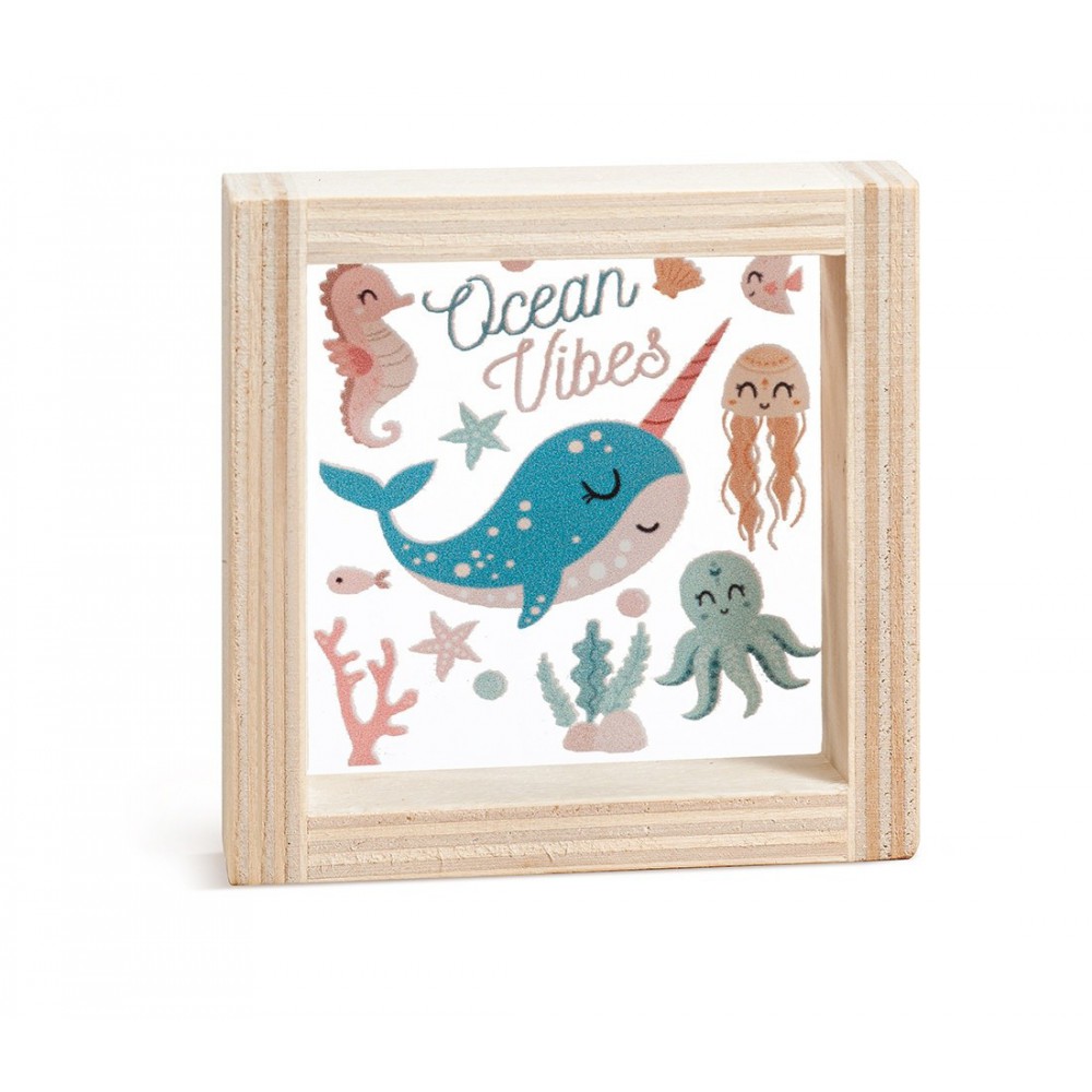 Ξύλινο Καδράκι με Plexi 