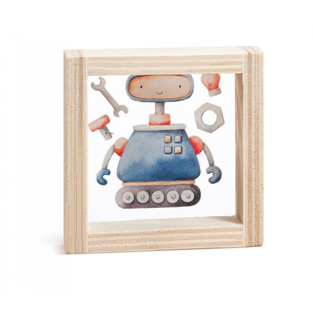 Ξύλινο Καδράκι με Plexi 