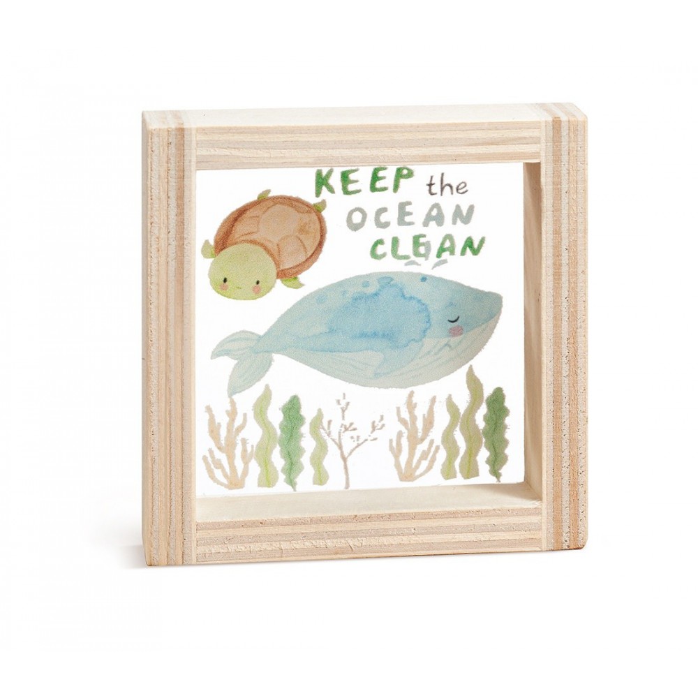 Ξύλινο Καδράκι με Plexi 