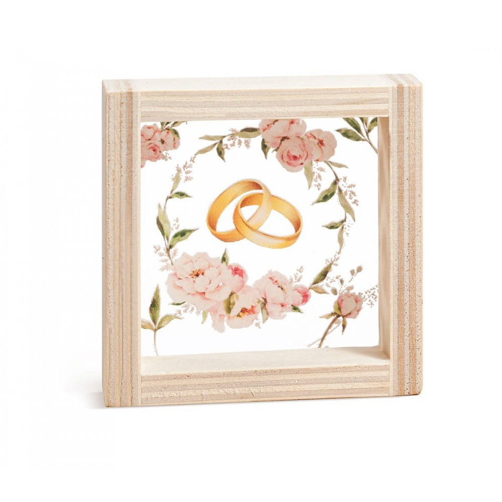 Ξύλινο Καδράκι με Plexi 