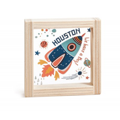 Ξύλινο Καδράκι με Plexi