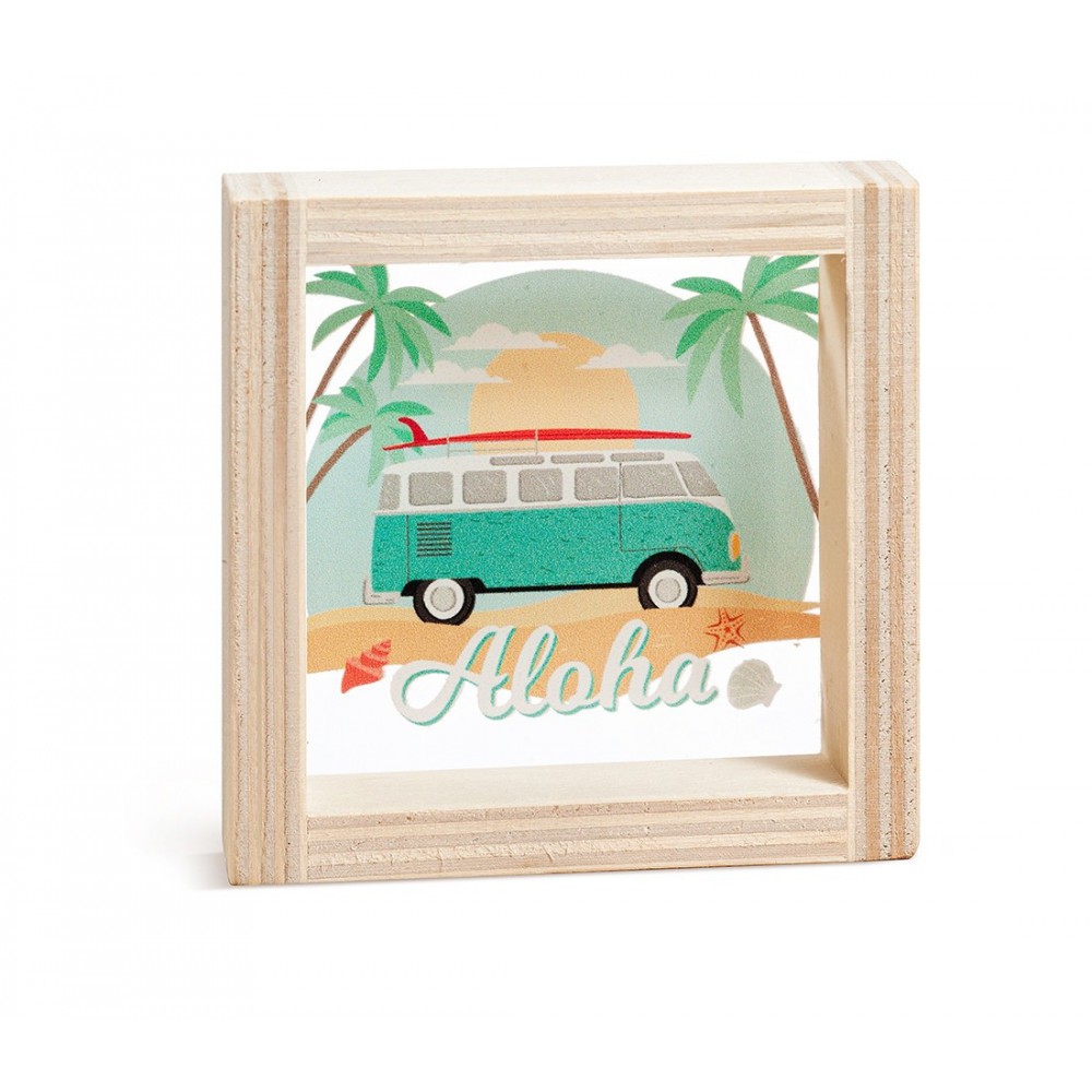 Ξύλινο Καδράκι με Plexi 