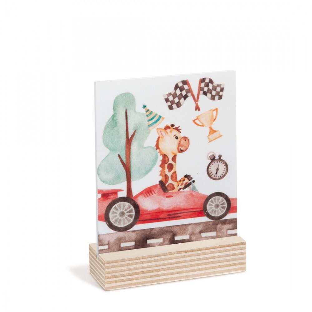 Ξύλινη βάση με καδράκι Plexi 