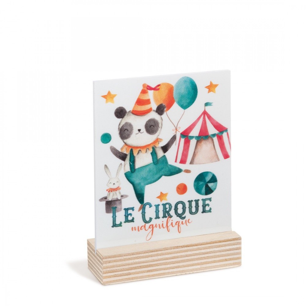 Ξύλινη βάση με καδράκι Plexi 