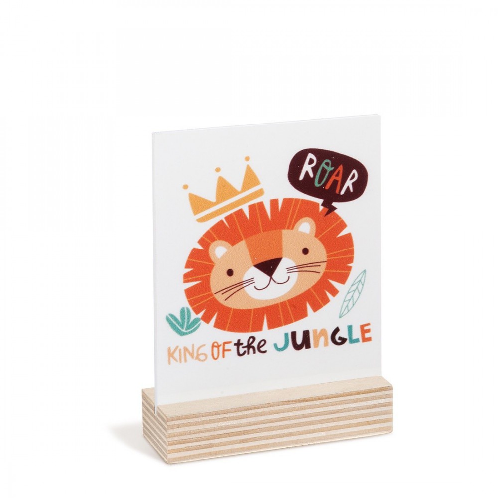 Ξύλινη βάση με καδράκι Plexi 