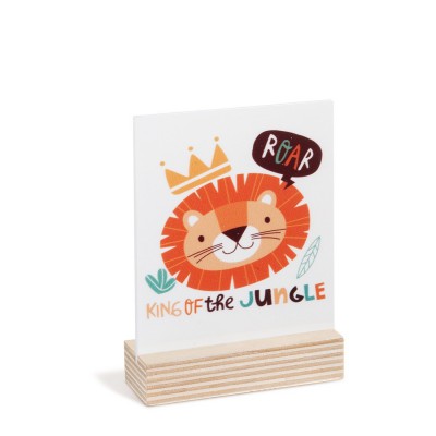 Ξύλινη βάση με καδράκι Plexi