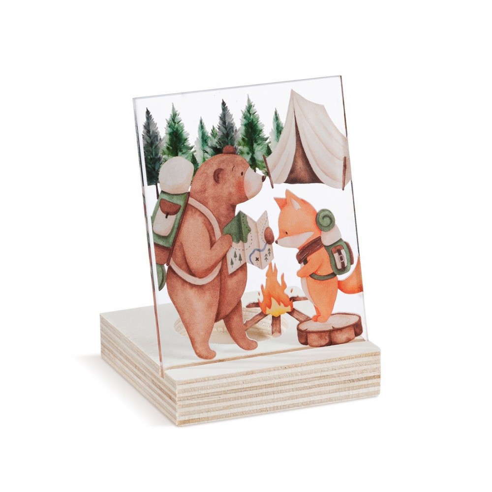 Ξύλινο ρεσό με καδράκι Plexi 