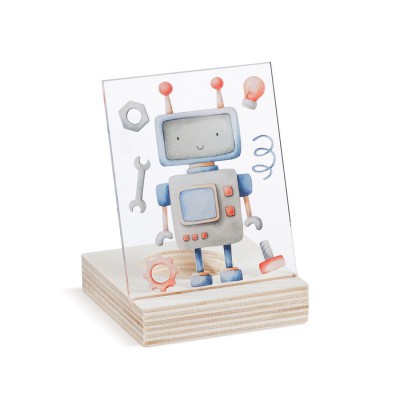 Ξύλινο ρεσό με καδράκι Plexi