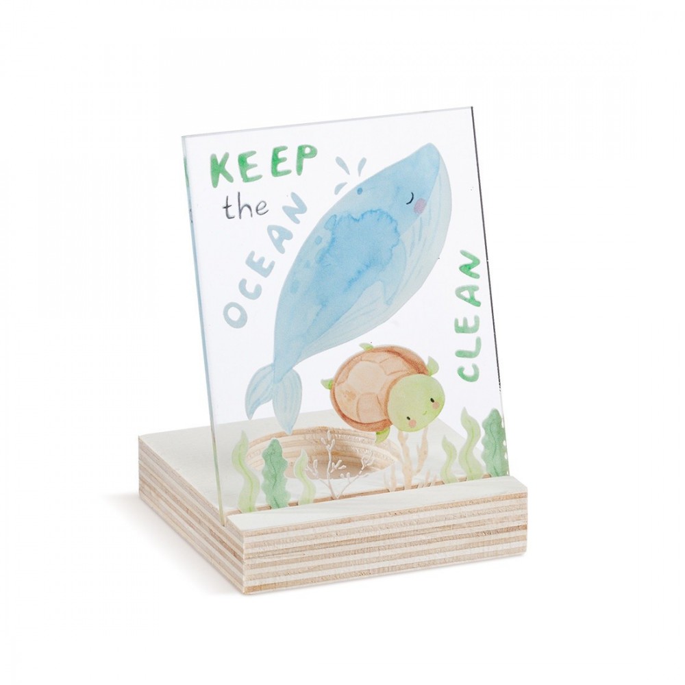 Ξύλινο ρεσό με καδράκι Plexi 